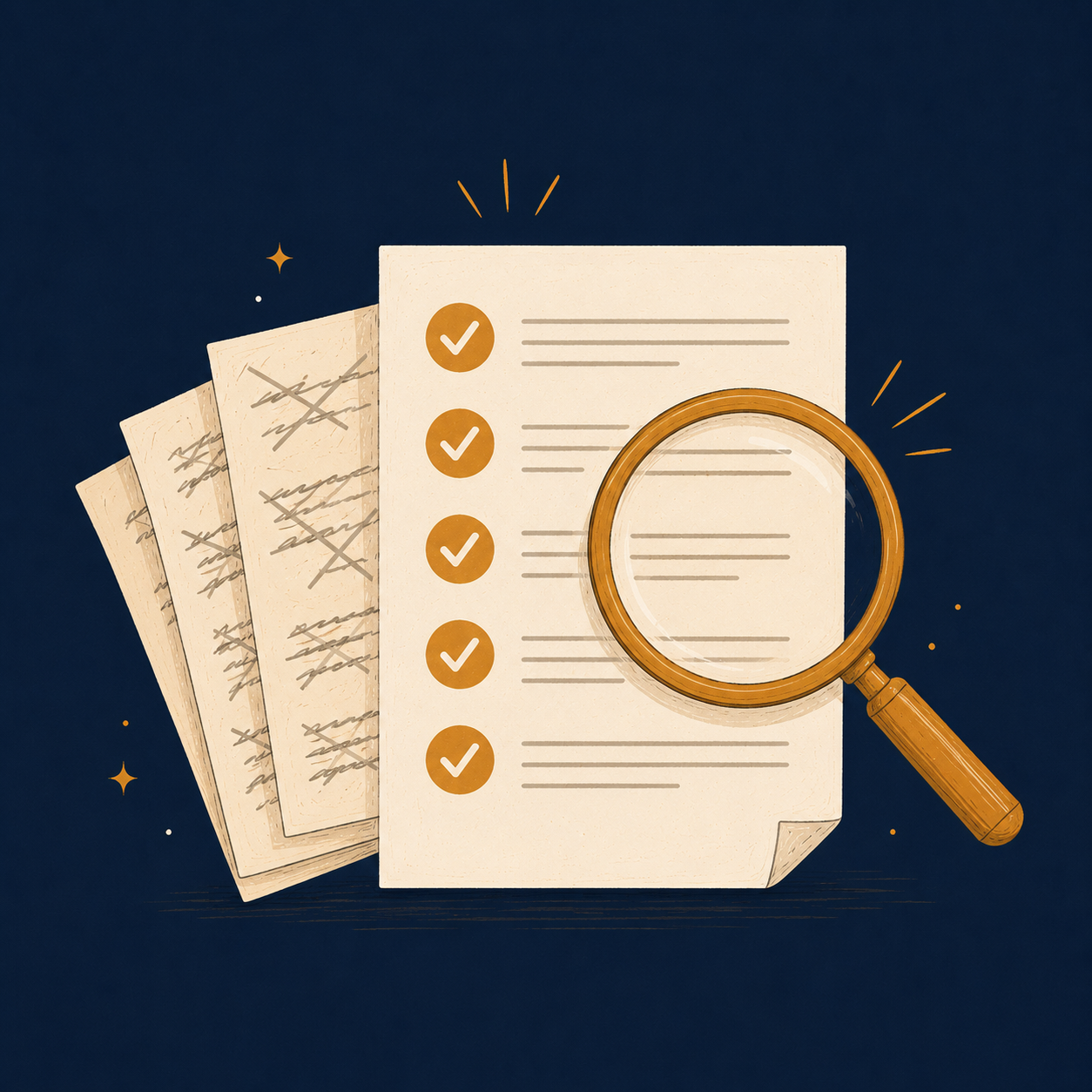 Persoon in het midden met workflow-elementen eromheen